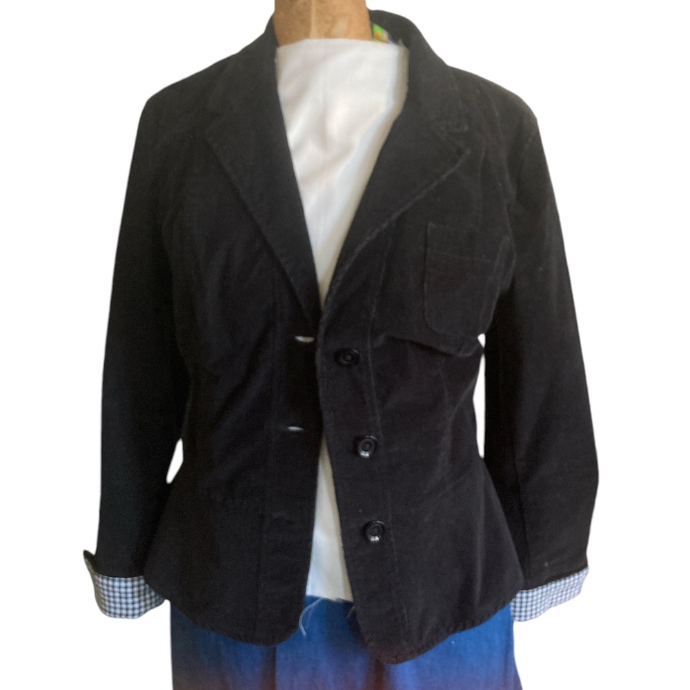Corduroy black womens blazer